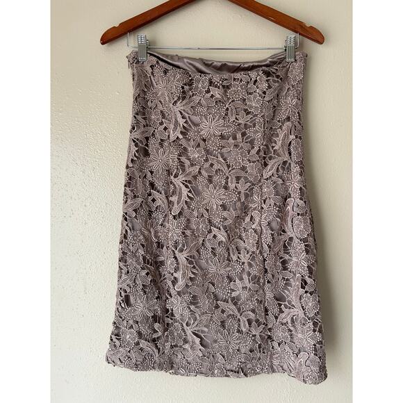 C. Luce Beige Lace Tube Dress Size Medium - Picture 10 of 12